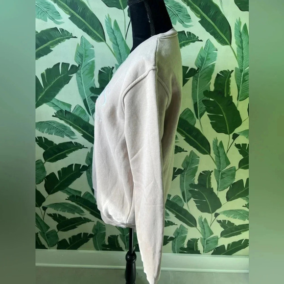 Boutique Womens Tan Paris Embroidered Crewneck Sweatshirt Large - Picture 5 of 7